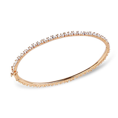 Broken Diamond Gold Bangle