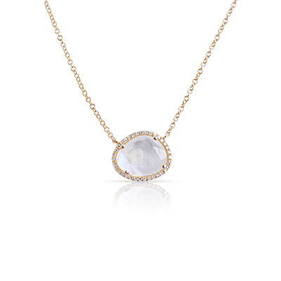 Gold Moonstone Necklace