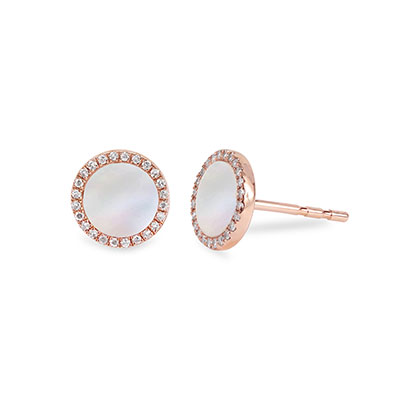 Gold Mother of Pearl Studs