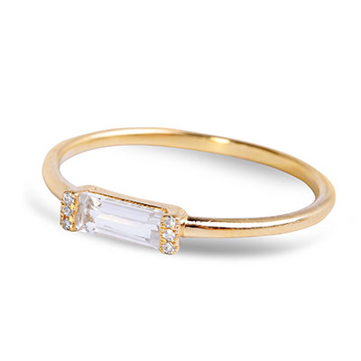 Gold Single Diamond Ring