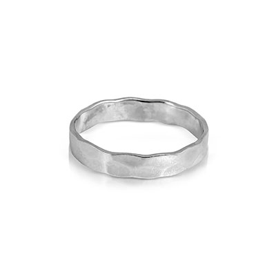 Hammered Silver Band