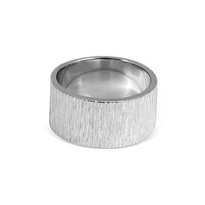 Large Silver Textured Band