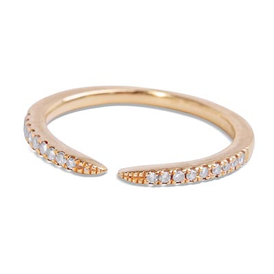 Open Gold Diamond Ring