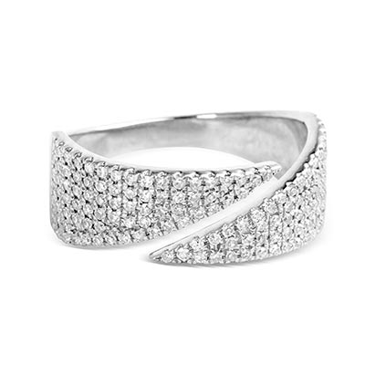 Open White Gold Diamond Band