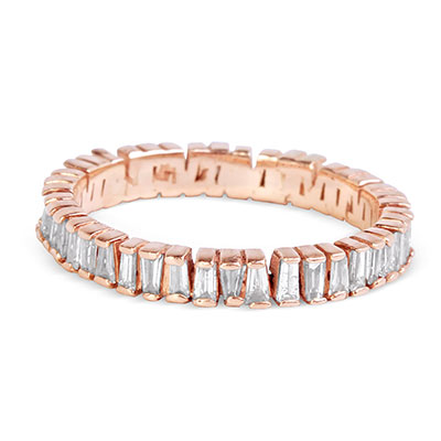 Rose Gold Broken Diamond Band