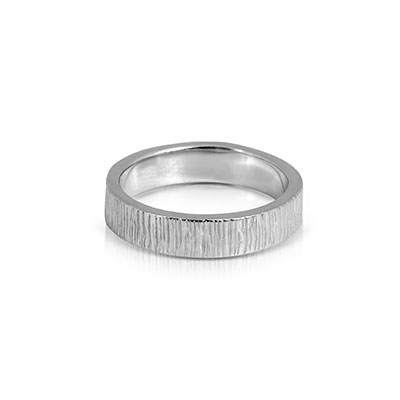 Small Silver Textured Band