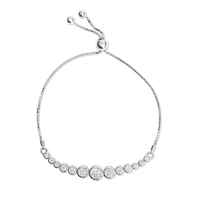 White Gold Diamond String Bracelet