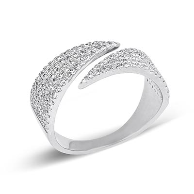 White Gold Large Diamond Band